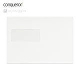 162x229 mm (C5) Briljant Wit Conqueror Geweven Envelop